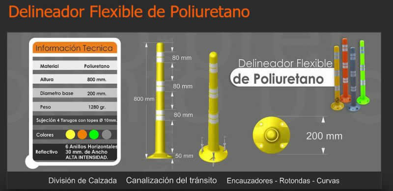 Delineador Flexible de Poliuretano